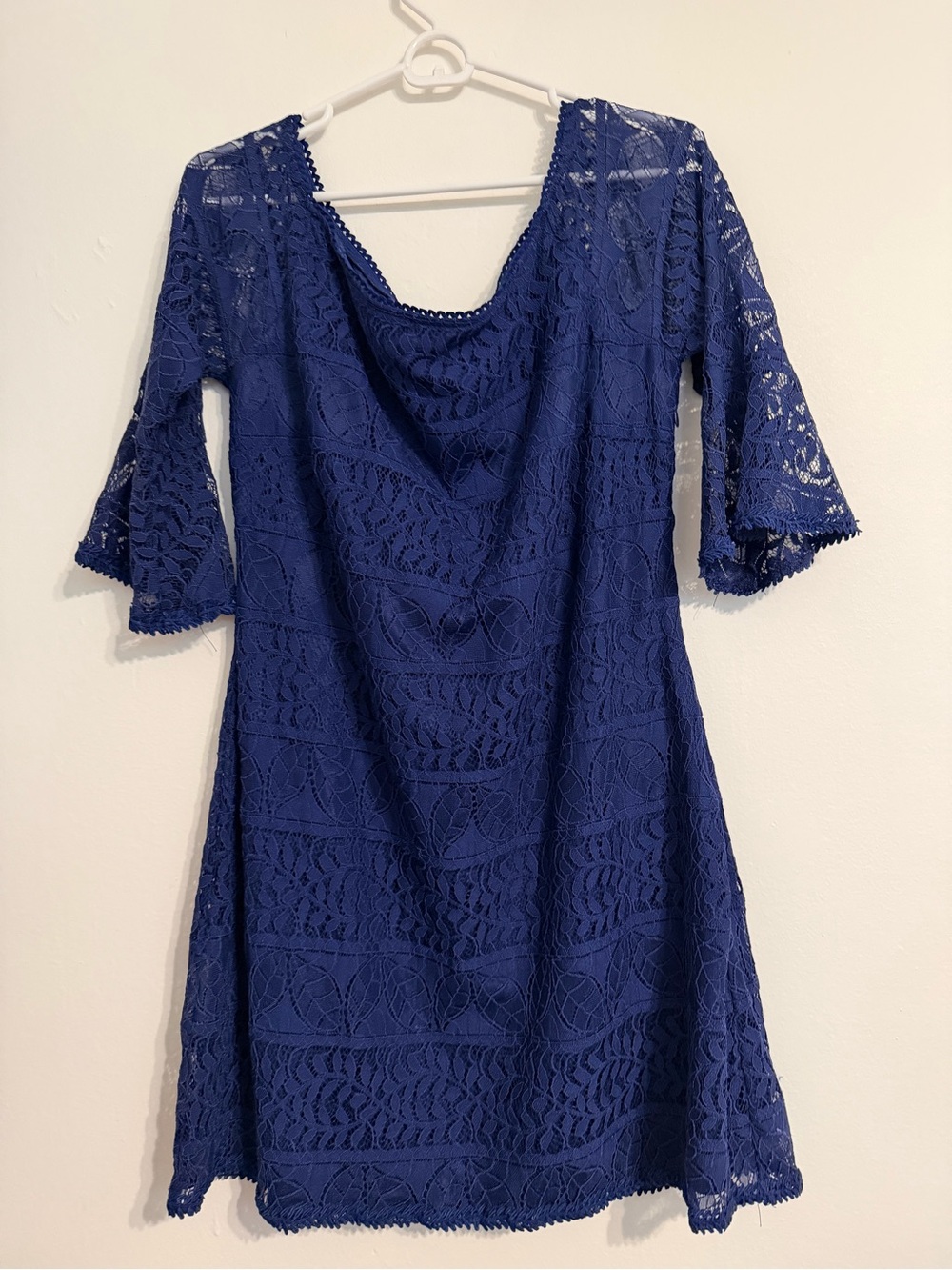 NSR Royal Blue Lace Mini Dress